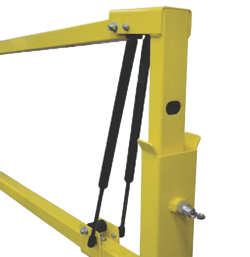 Dual gas struts for loading docks